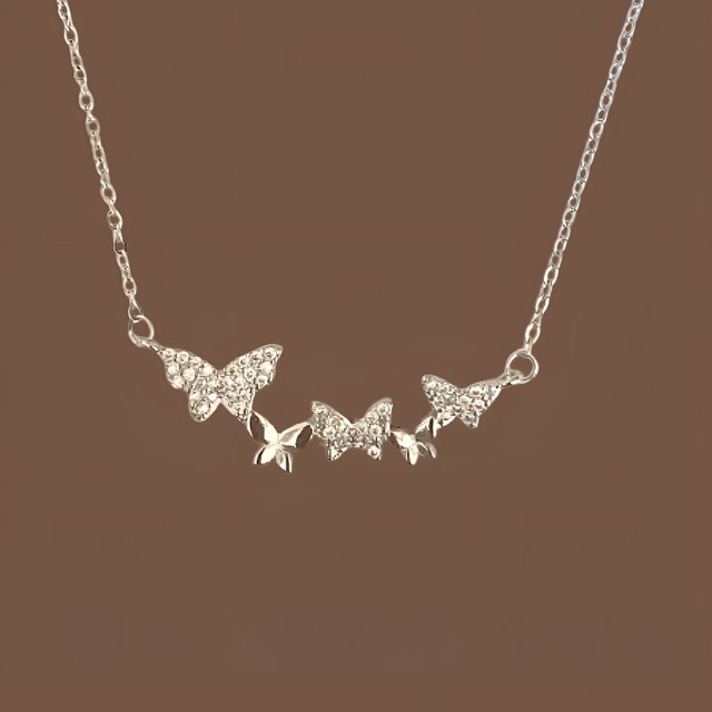 バタフライデザインチェーンネックレス　BM1145