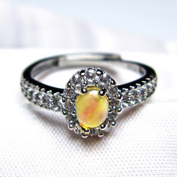 オパール 指輪 リング プレシャスオパール 11号 フリーサイズ 調整可能 一点物 メール便送料無料 [M便 1/20] 115-4202