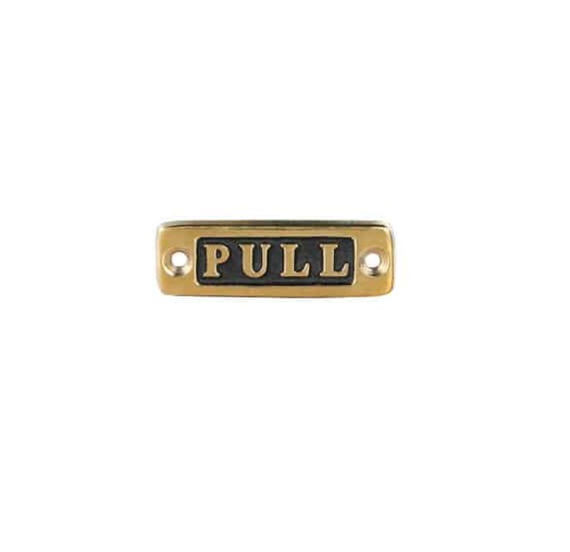 BRASS SIGN "PULL"