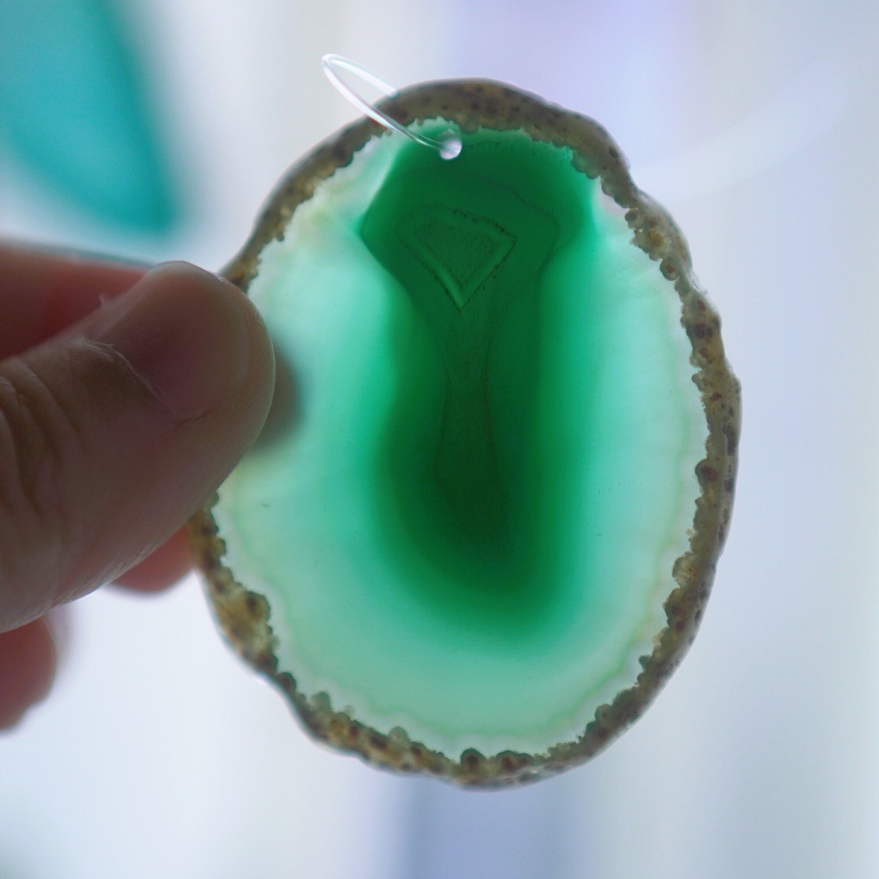 Healing Green 05 - アゲートヒーリングチャイム / Agate Sun Catcher Wind Chime 150