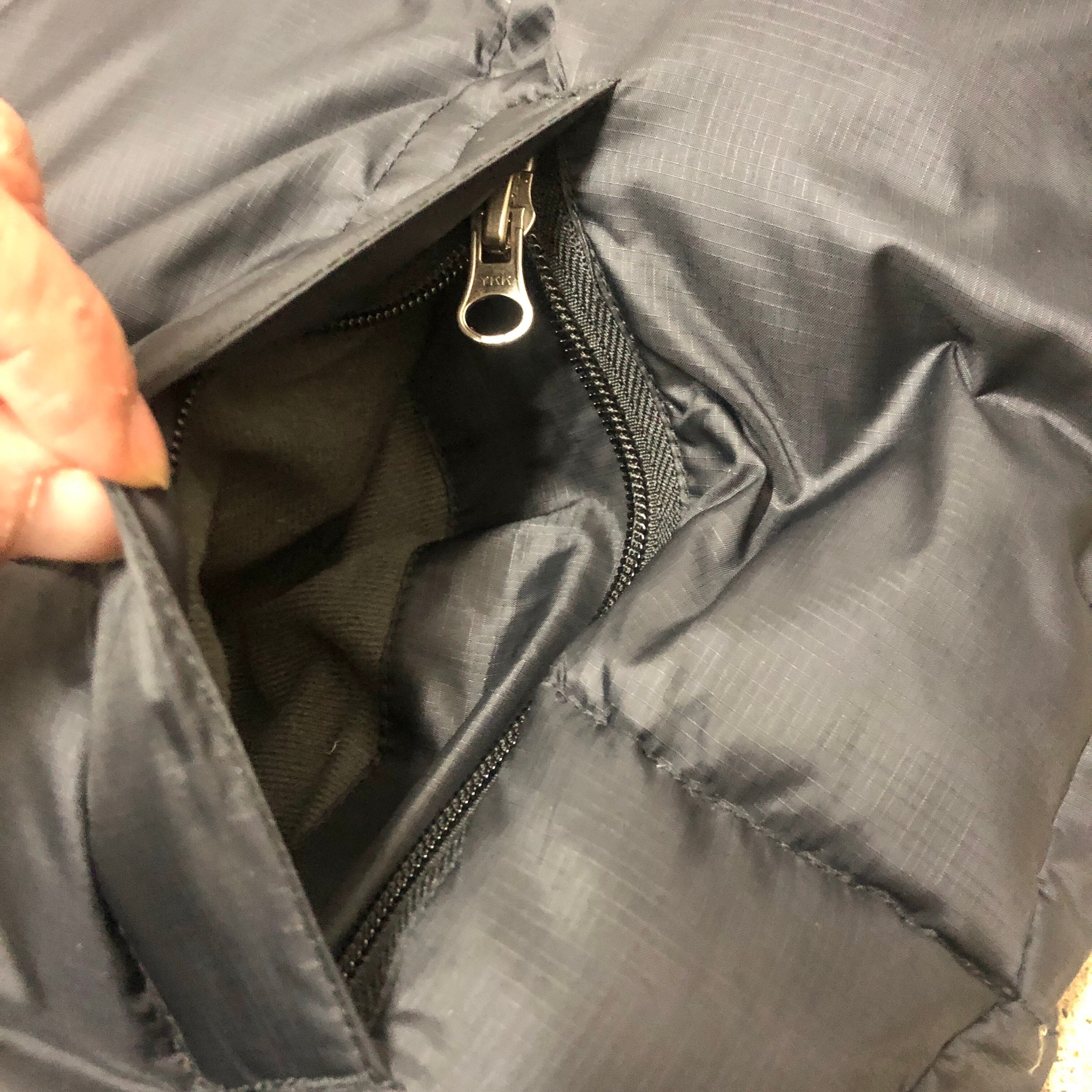 90s OLD STUSSY/Down Jacket/紺タグ/L/ダウンジャケット/刺繍ロゴ