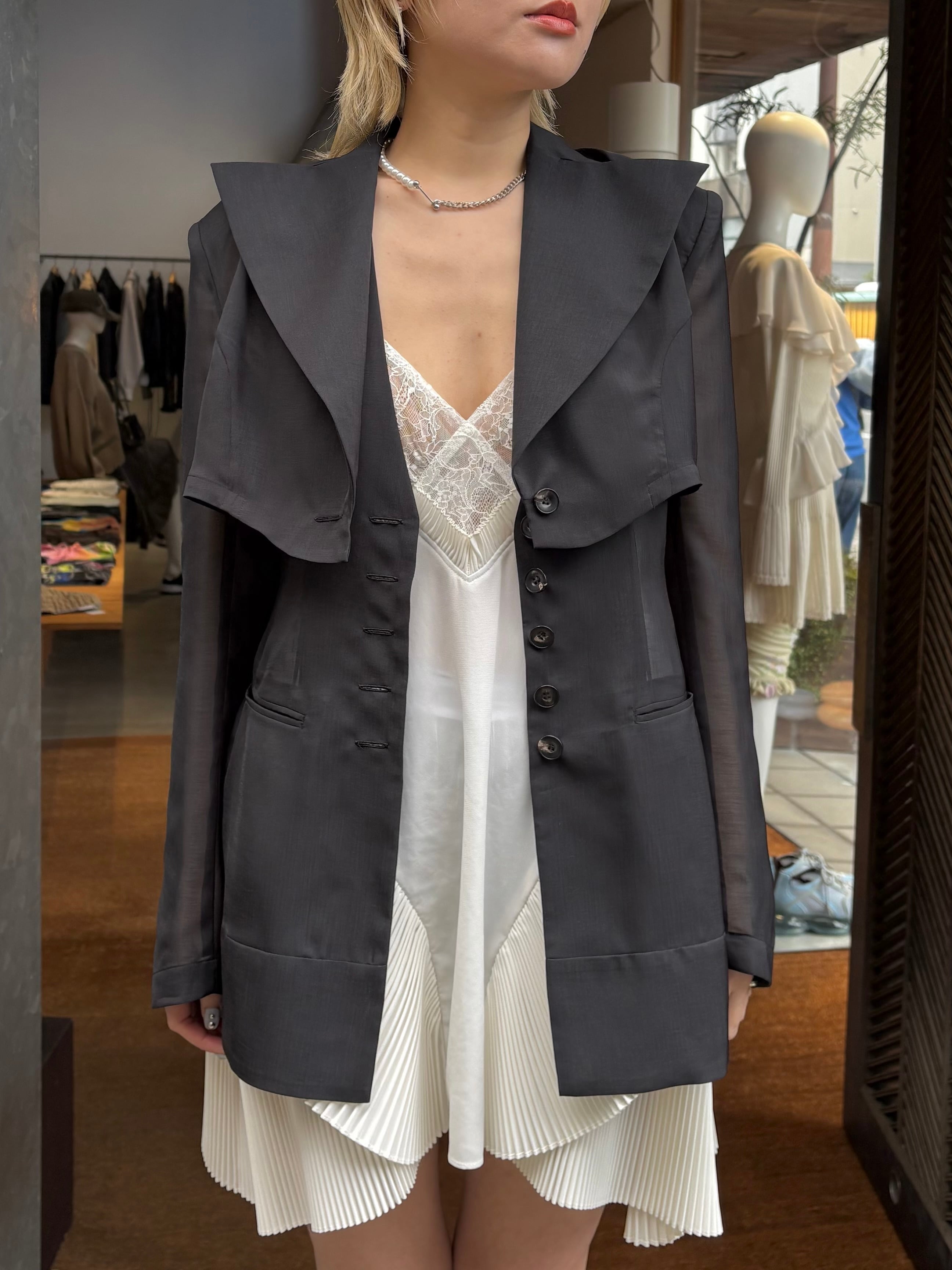 26SS】FETICO フェティコ / シアーテーラードジャケット / 3WAY SHEER