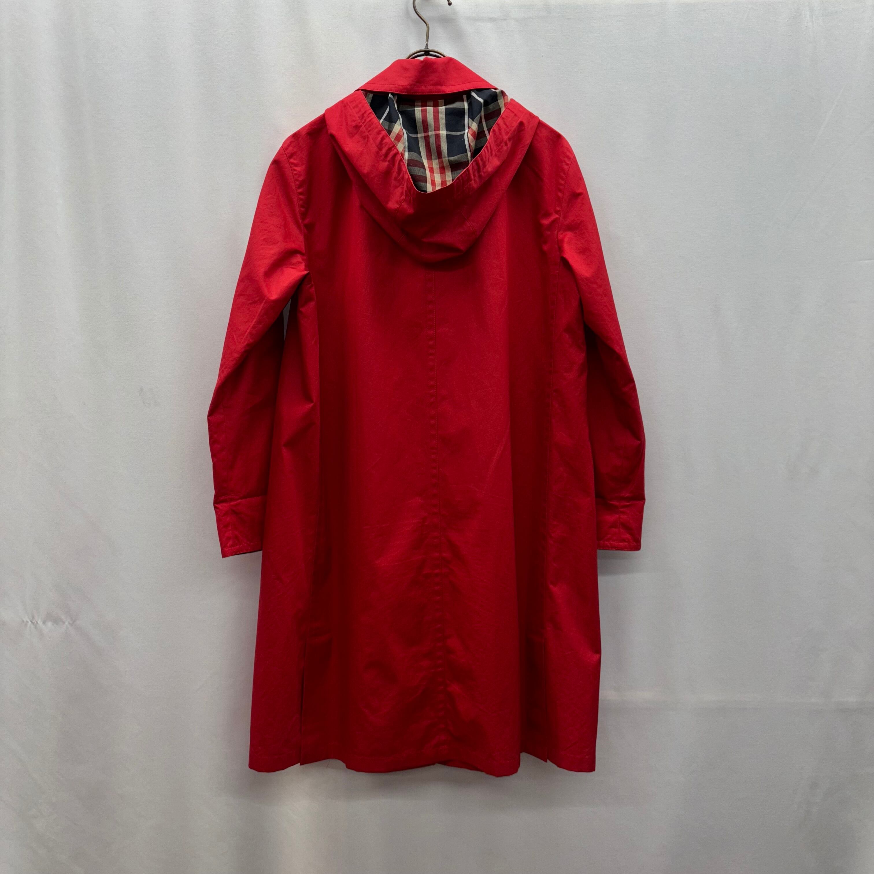 ９０Ｓ.BURBERRY'S レッド ロングコート　　９号 BURBERRYS】90s coat バーバリー コート レディース | no pain no gain