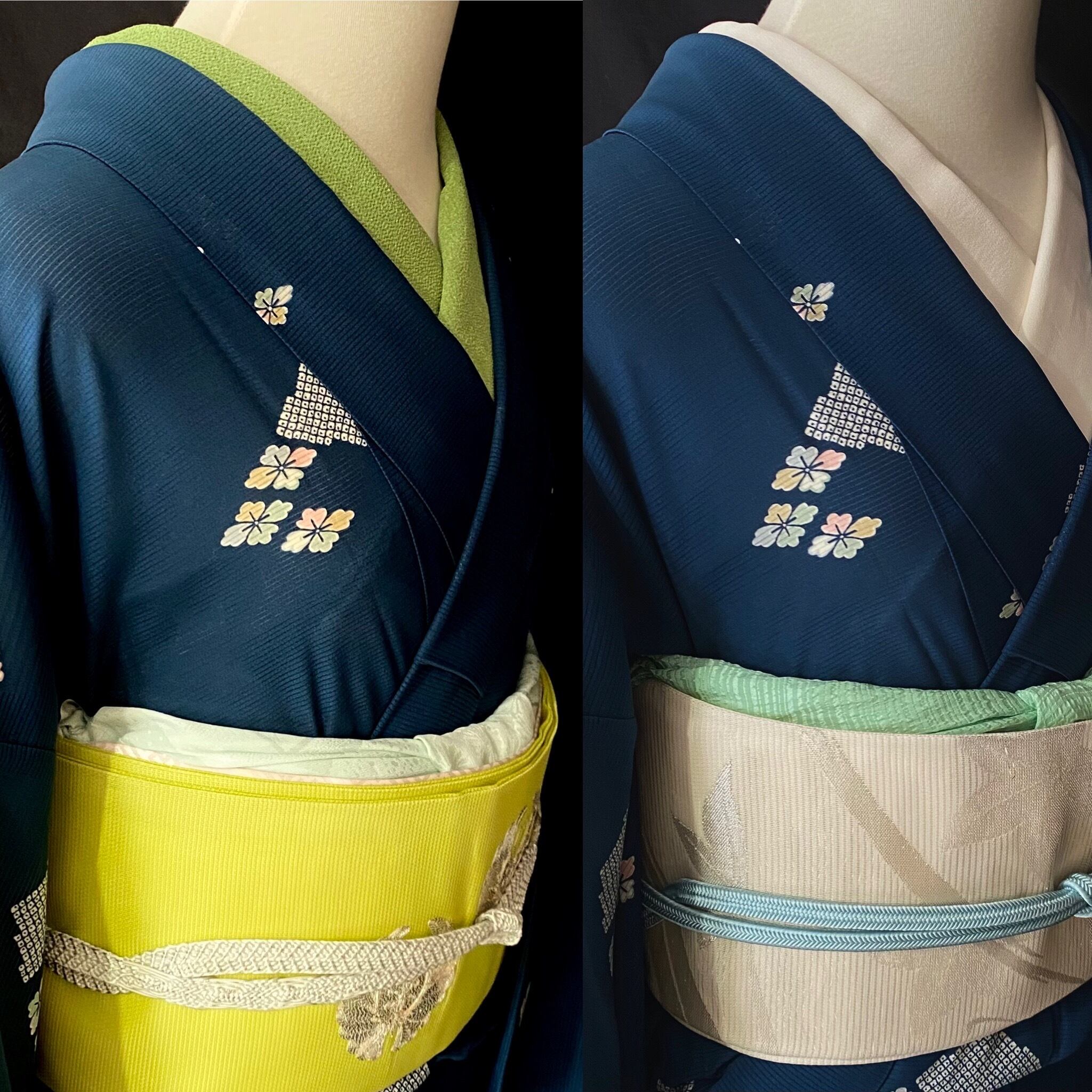 青い駒絽の着物〉SALE 小紋 古典模様 夏着物 裄長 透ける 織り 青い駒絽の着物〉SALE 小紋 古典模様 夏着物 裄長 透ける 織り