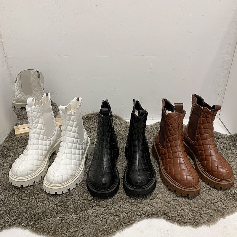 ウィンターレッドバックジッパーショートブーツベルベット 靴 シューズ コットン 冬物 ラウンドトー フェイクシューズ53479840163