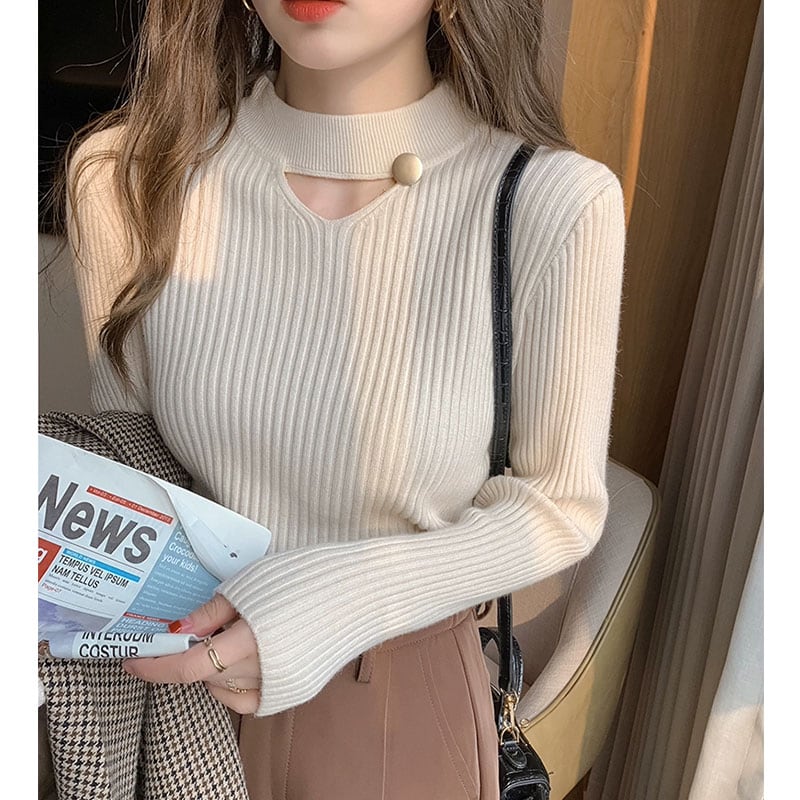 ハーフタートルネックセーター