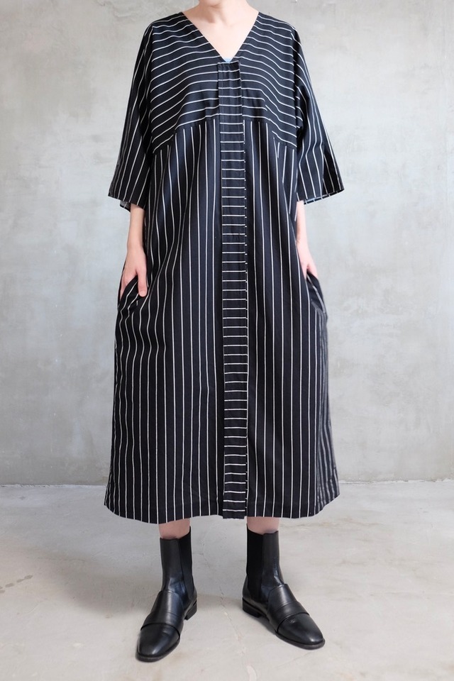 Divert Striped cotton dress