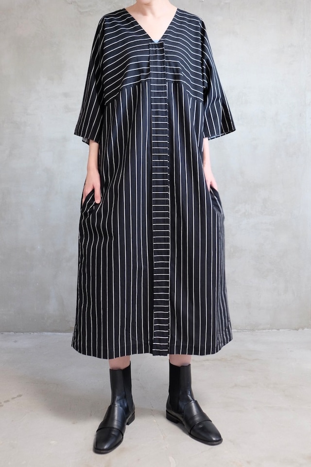 Divert Striped cotton dress