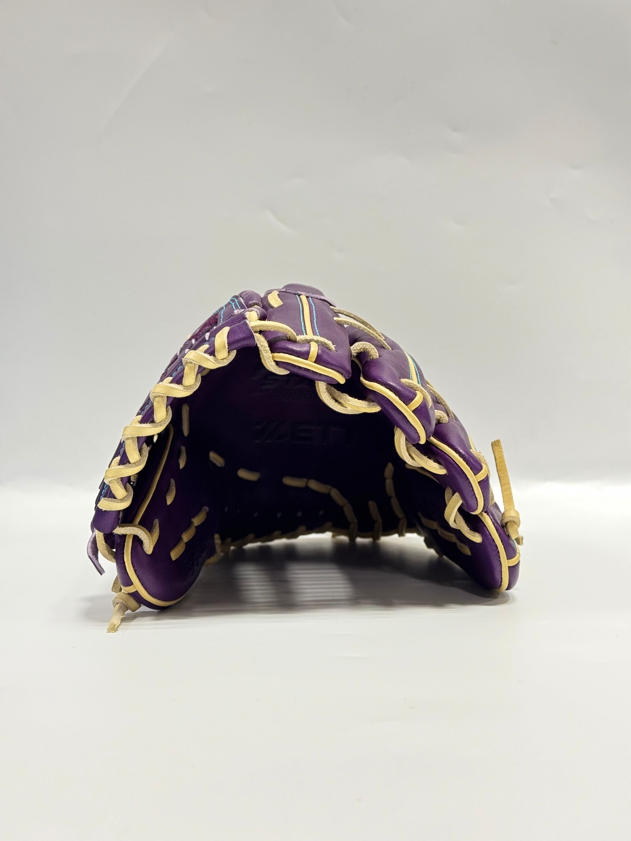 ZETT PROSTATUSｰゼットプロステイタス　michii supreme order 硬式グローブ　ゼットミチイオリジナルグラブ　661型　（山﨑伊織モデル）　パープル×パステルブラウン・画像6