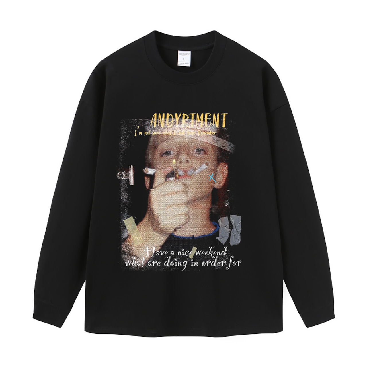 VINTAGE ストリート Smoking Boy Tシャツ T134