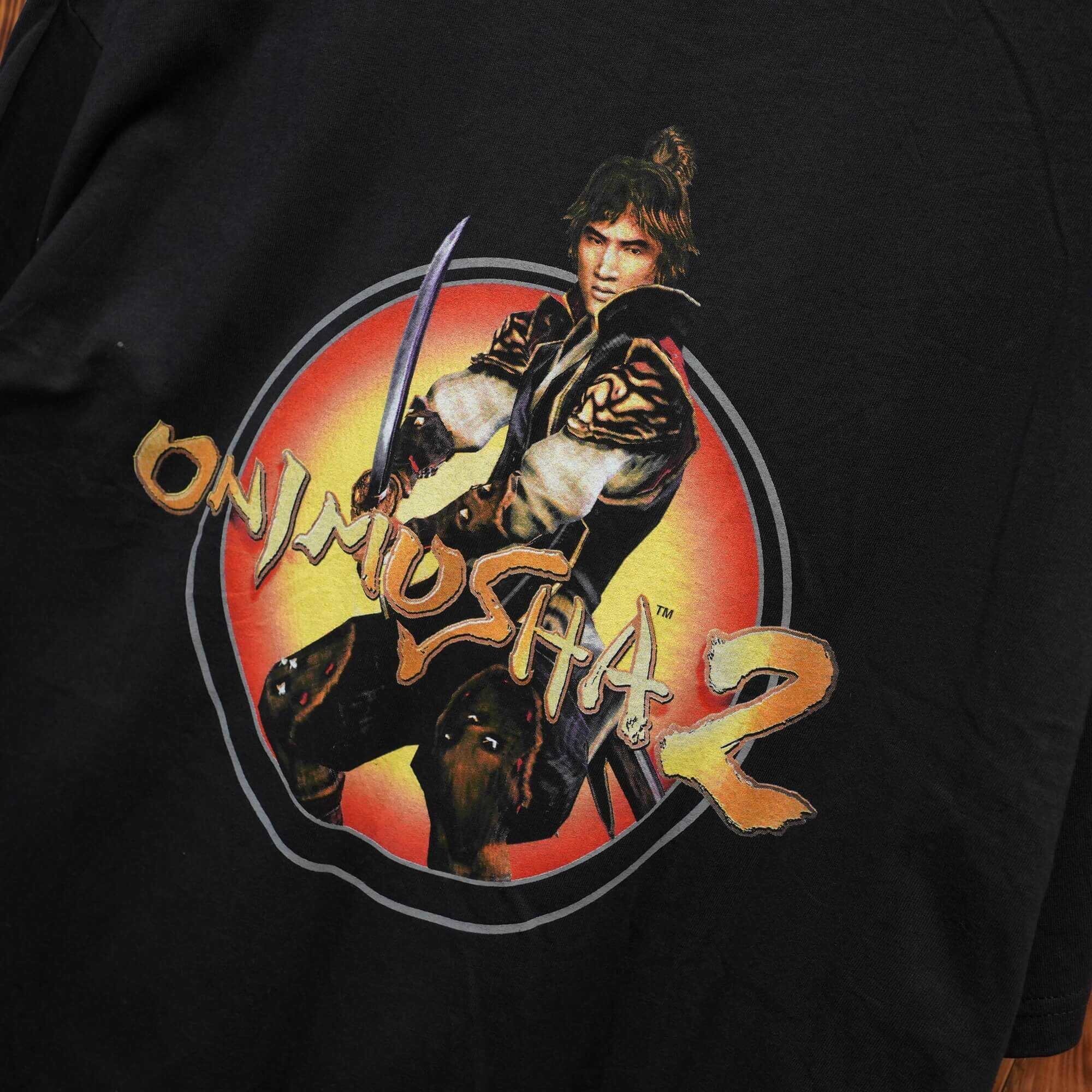 鬼武者 Tシャツ 鬼武者 tシャツ ヴィンテージ フェード テレビゲームt