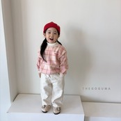【取寄】THE GOGUMA チェックポンポントレーナー｜冬服｜韓国子供服
