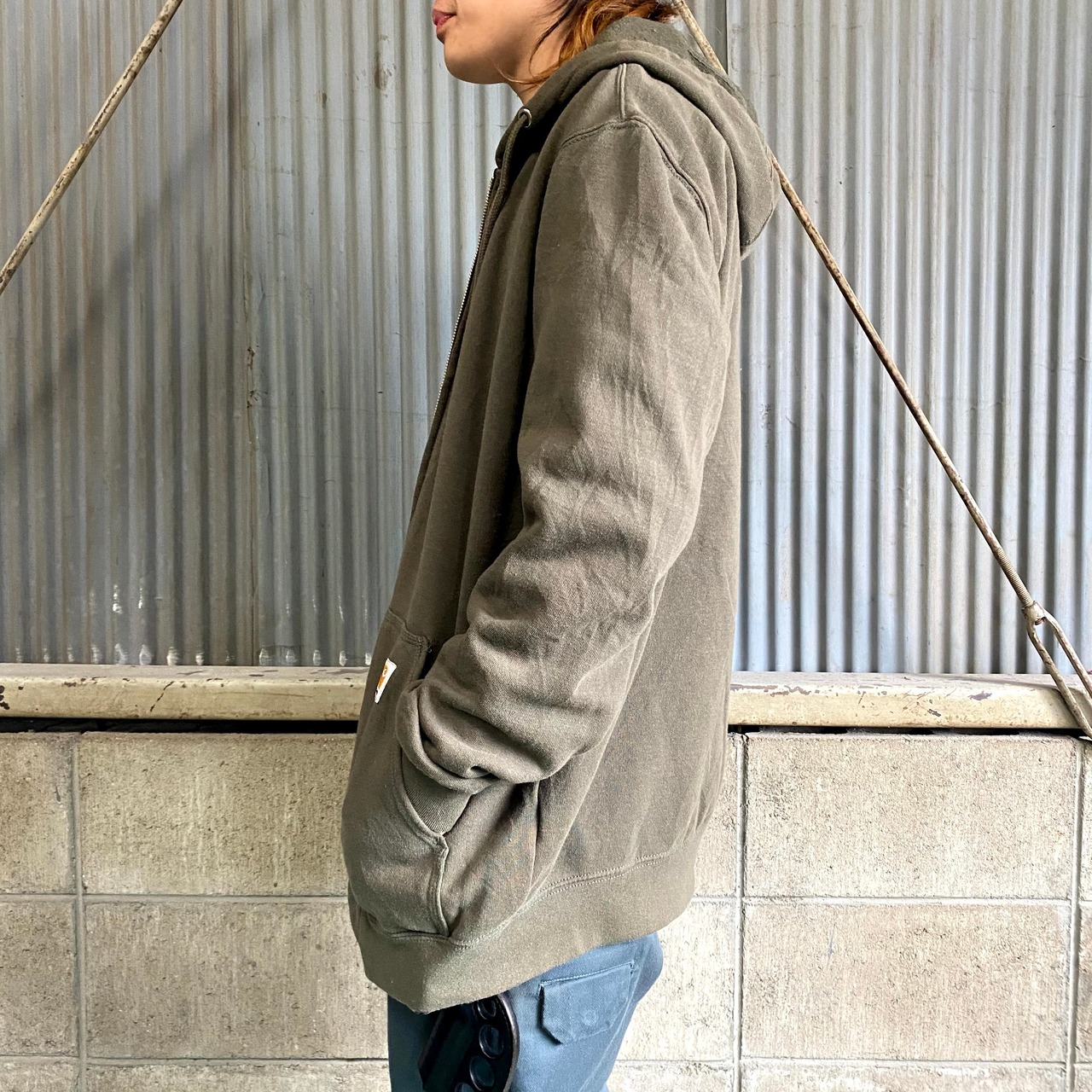 Carhartt カーハート ワンポイントロゴ スウェット フルジップパーカー 