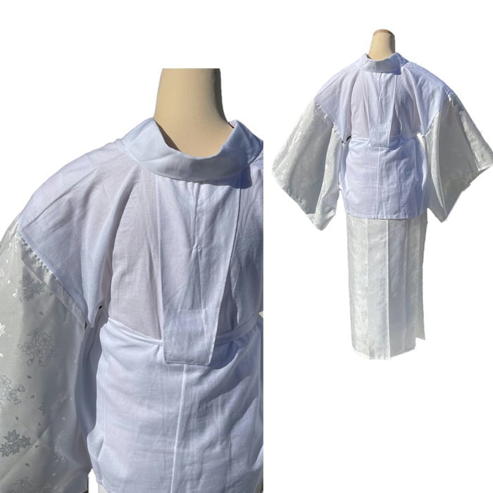 二部式襦袢 日本製 白 白の襦袢 着物姿の必需品 洗える襦袢 仕立て