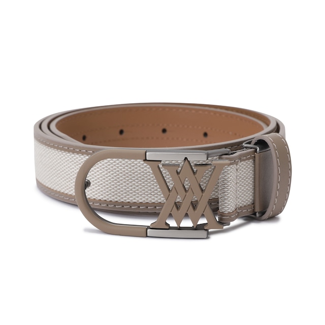 (W) ROUND BUCKLE BELT [サイズ: F(AGEUWBT01BEF)] [カラー: BEIGE]