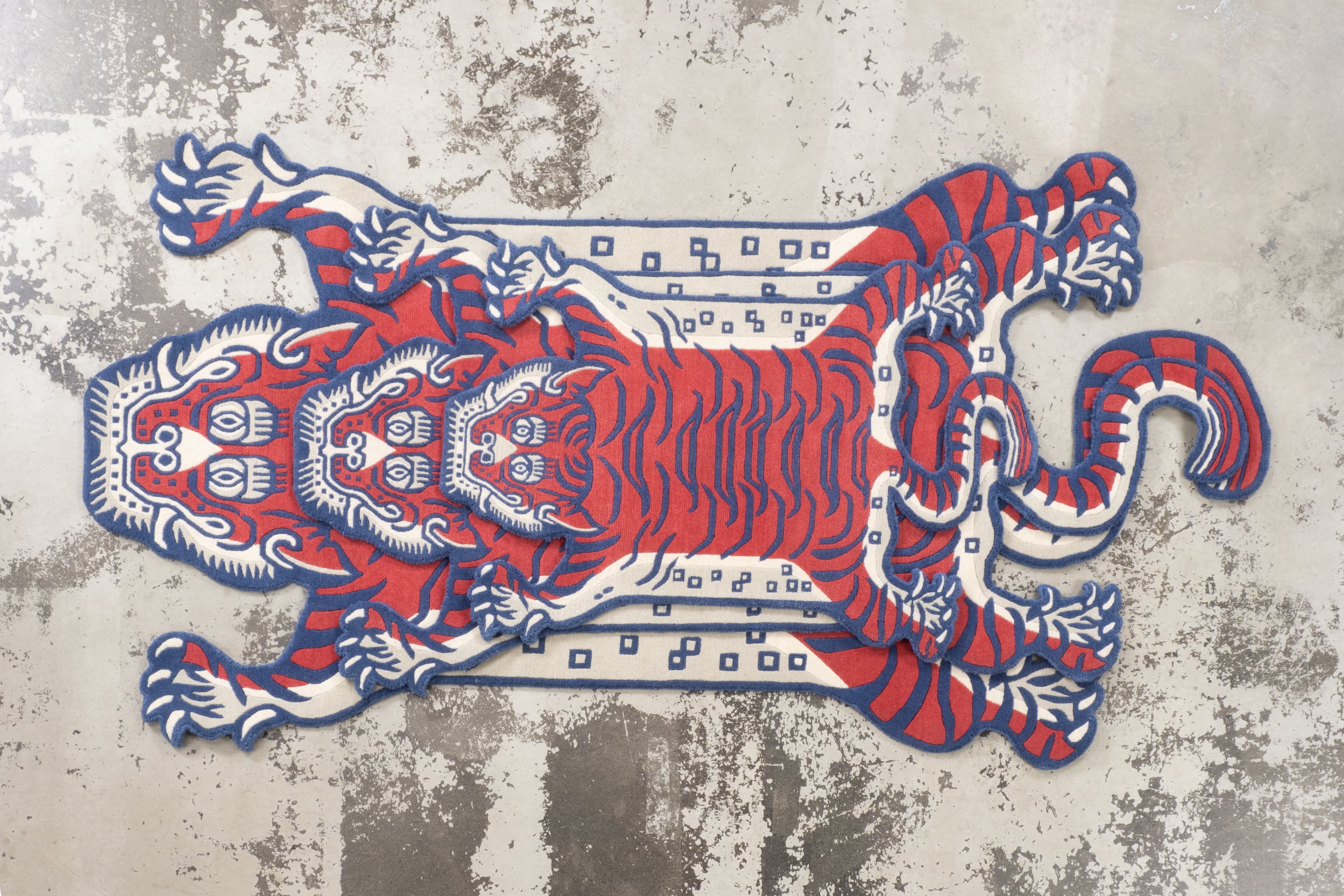 Tibetan Tiger Rug 《Lサイズ•ウール・オリジナル3・ブレイブリーオブ