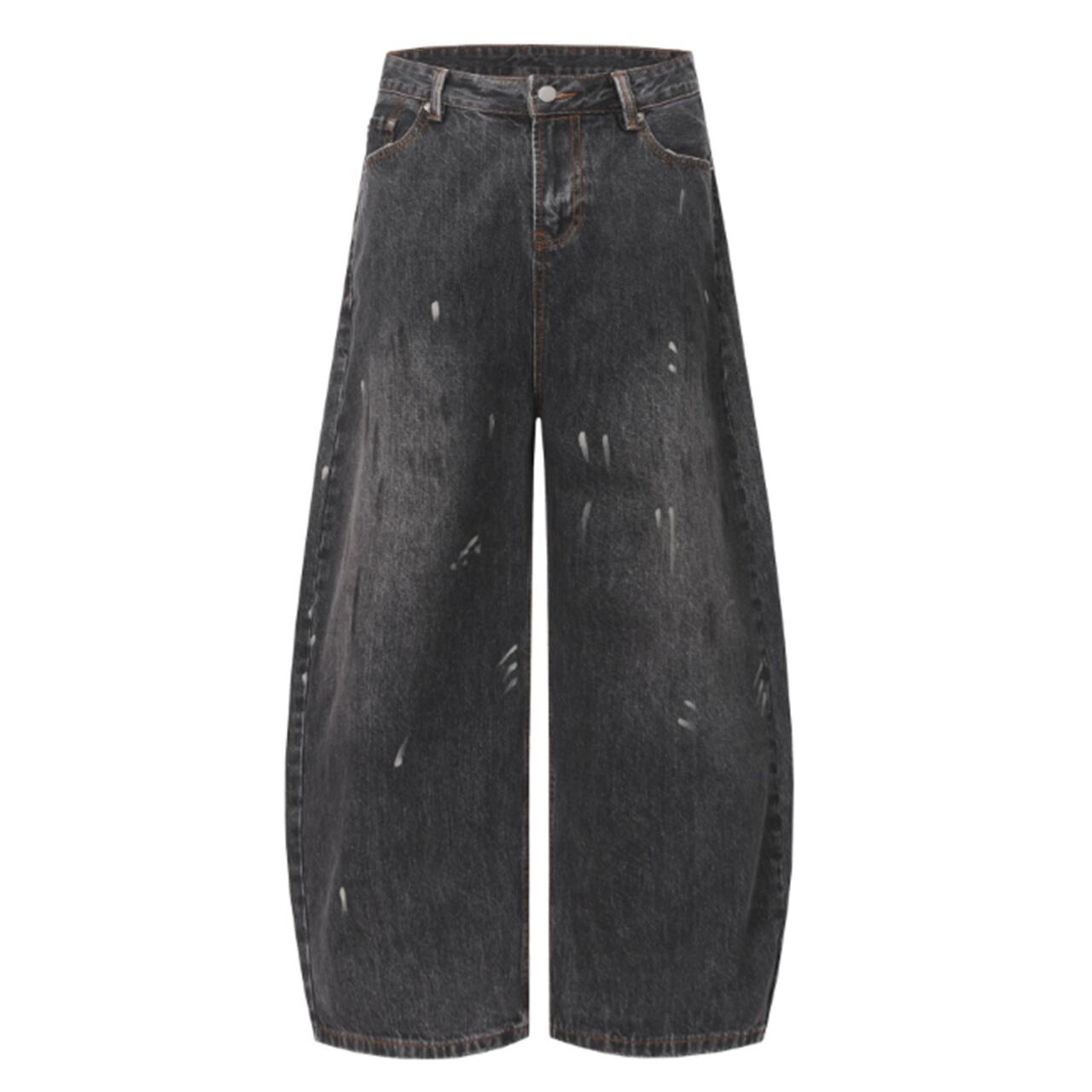 ルーズシルエットペイントデニム b00572 【XS~2XLサイズ】