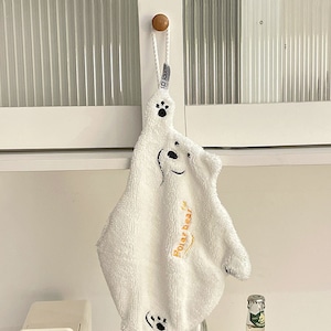 【TOWEL】キュートクマ形速乾性掛けタオル