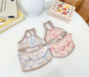 即納【ZOOBICO】RIBBON Swim wear(pink/Mサイズ)