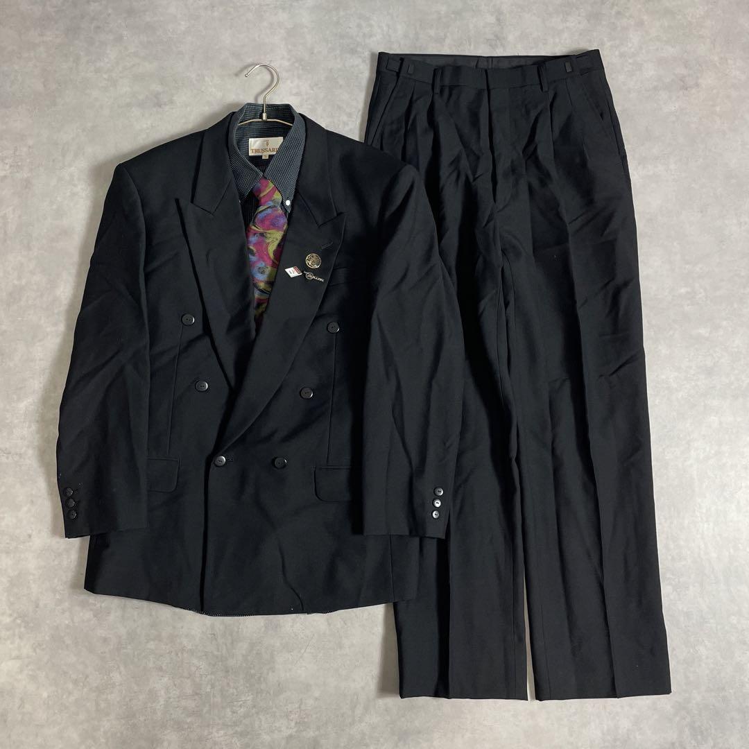 90s vintage スーツ ダブル セットアップ ピンズ vol.30ドット