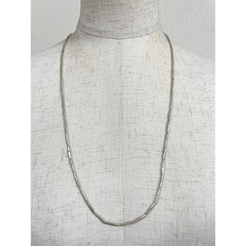 950〜 Karen Silver Tube Bead Long Necklace