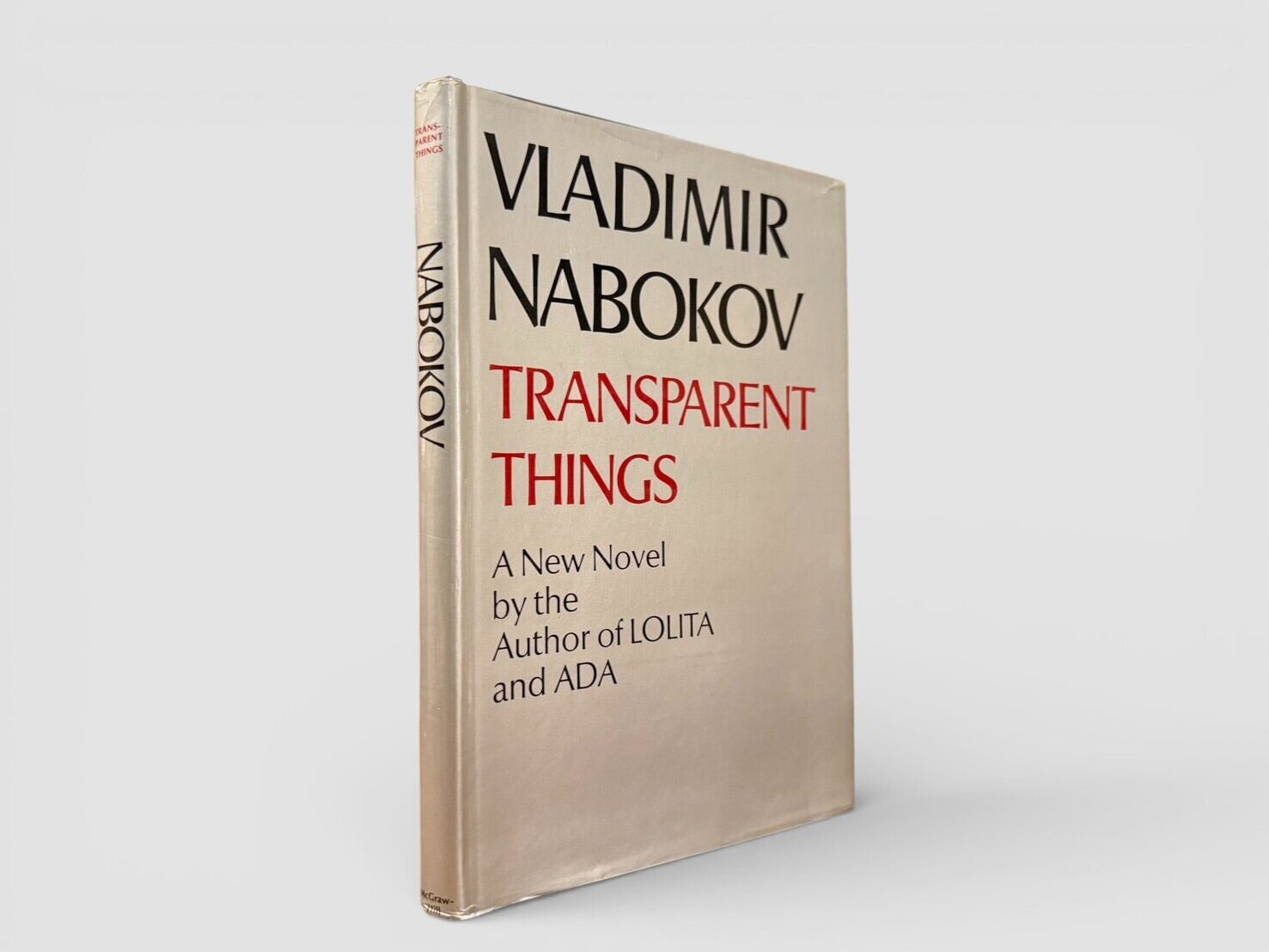 【SL1075】【FIREST EDITION】Transparent Things(1972) /Vladimir Nabokov