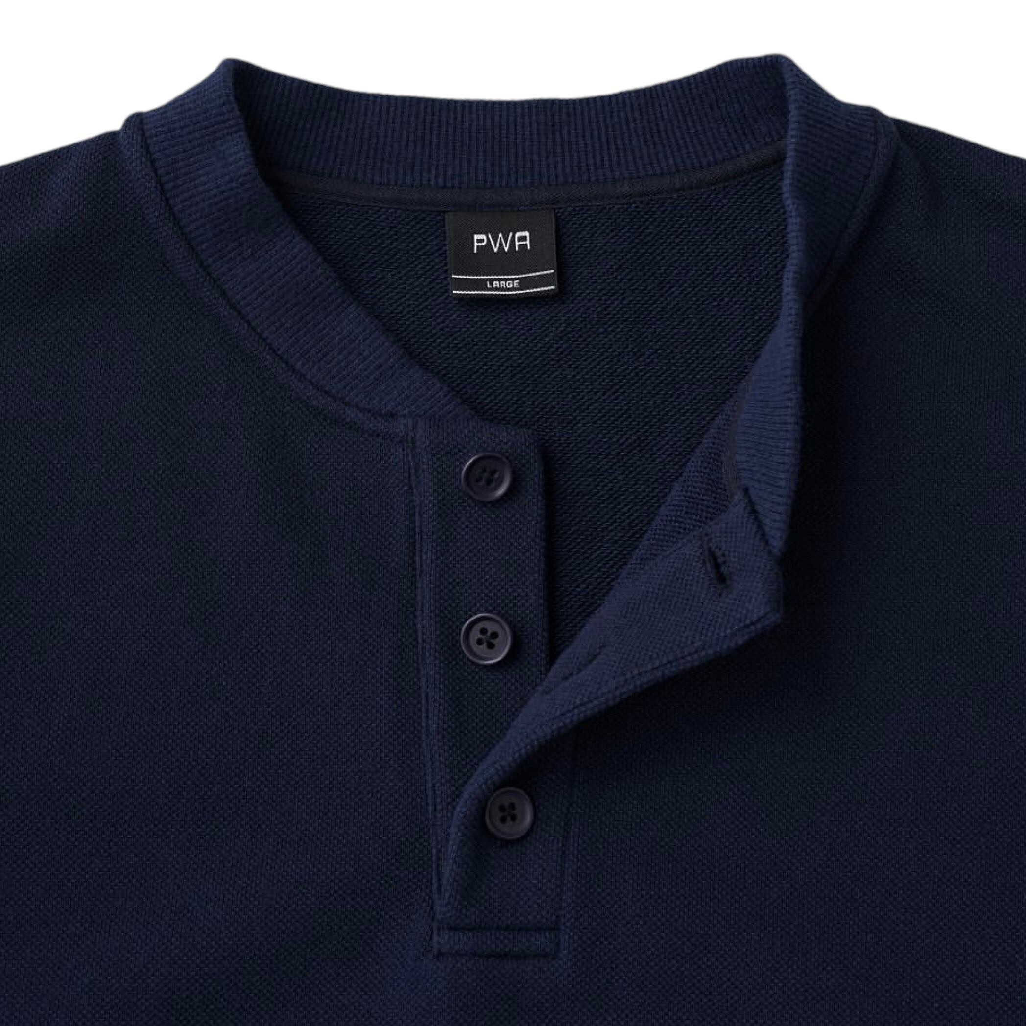 PWA / HEAVY KANOKO HENRYNECK POLO NAVY | THE NEWAGE CLUB PWA / HEAVY KANOKO HENRYNECK POLO NAVY | THE NEWAGE CLUB