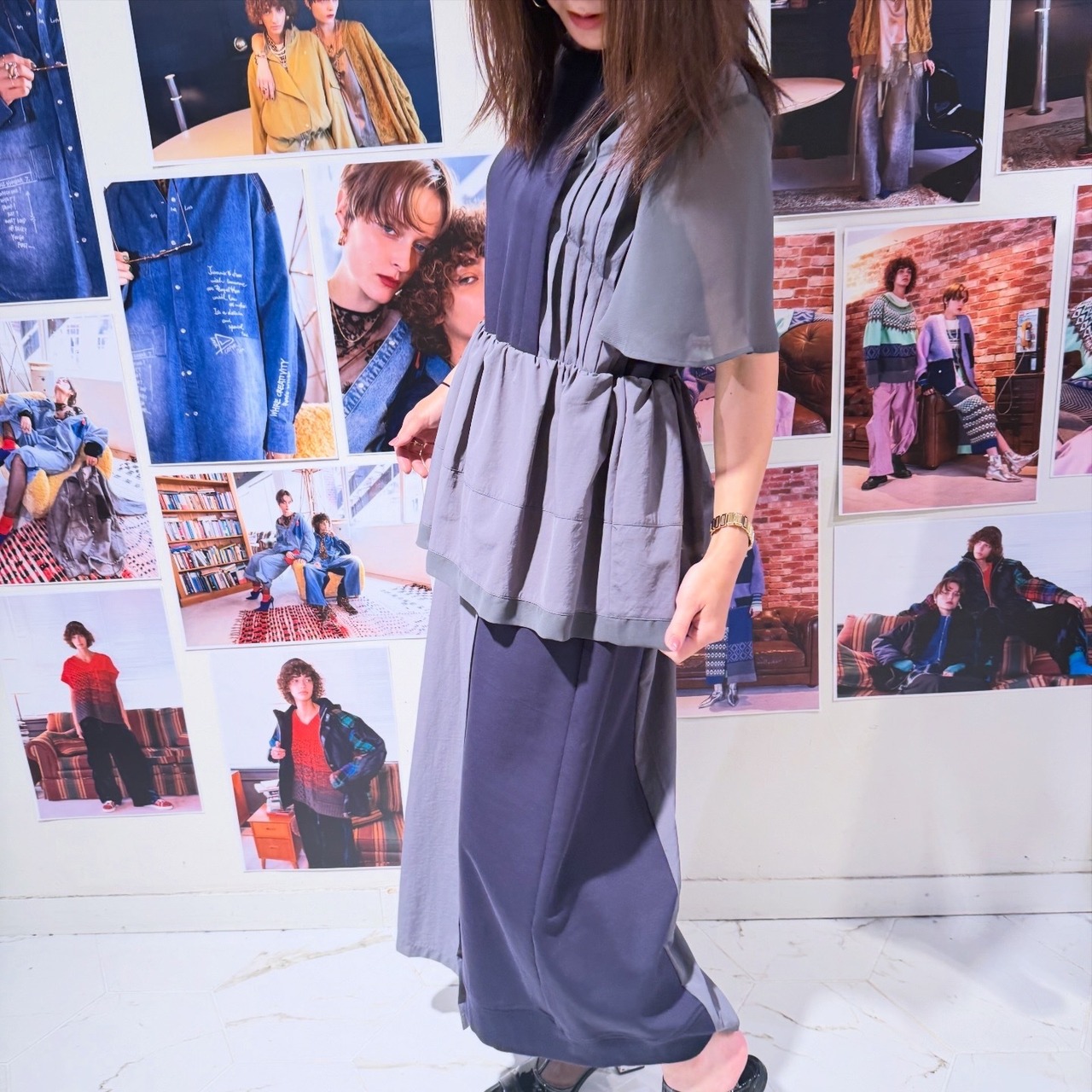 アウラアイラ AULA AILA PEPLUM ONE PIECE