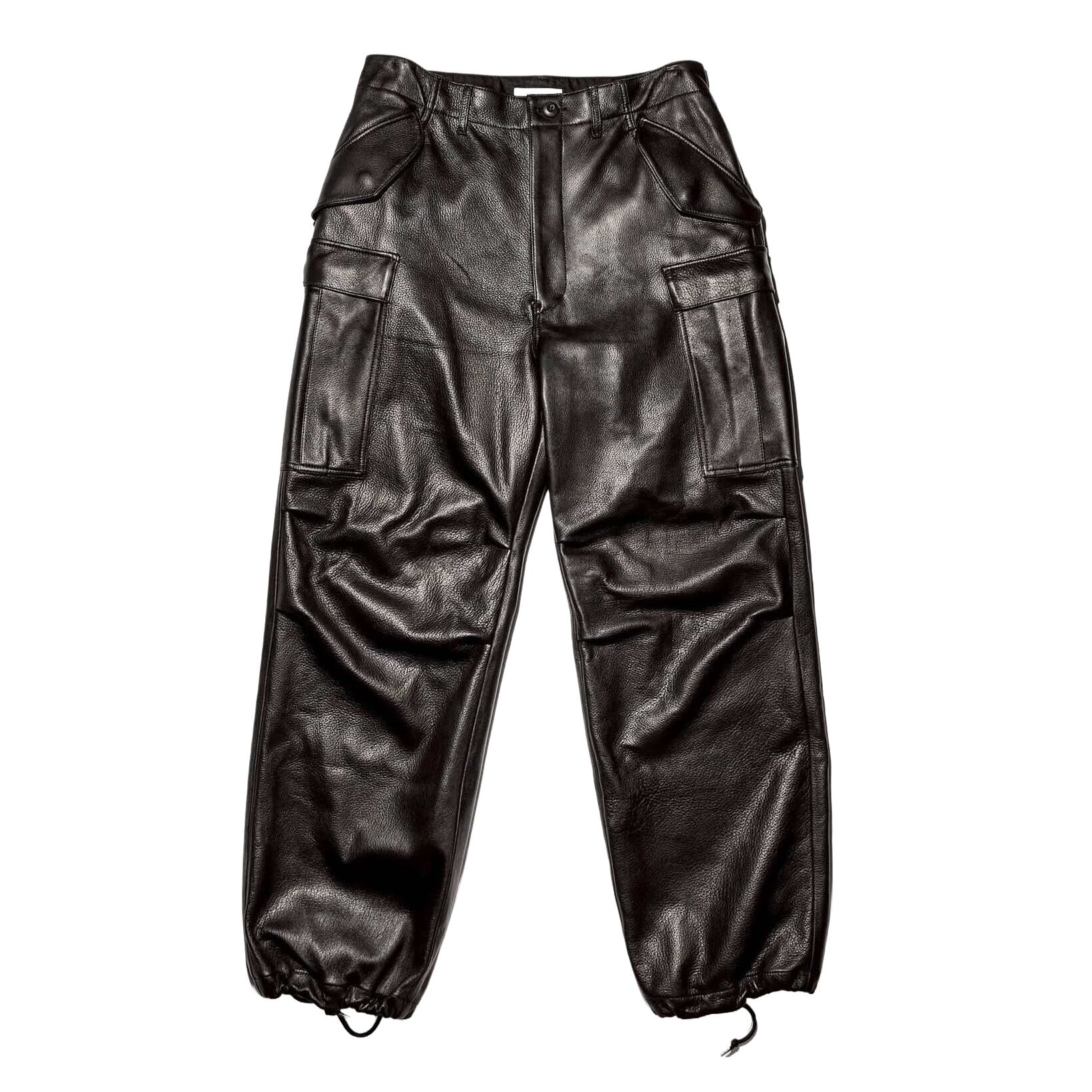 2026SS MOSSIR Panther モシール パンサー レザーカーゴパンツ（Black