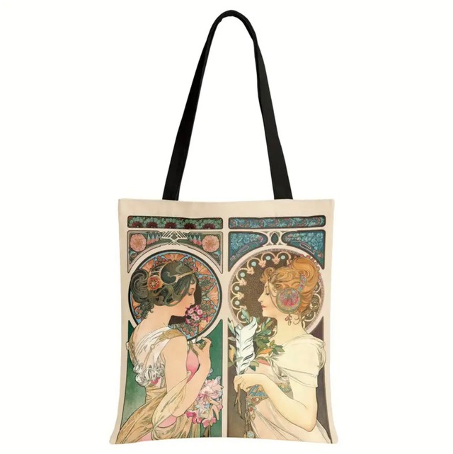 ミュシャ プリントトートバッグ  A4サイズ ②