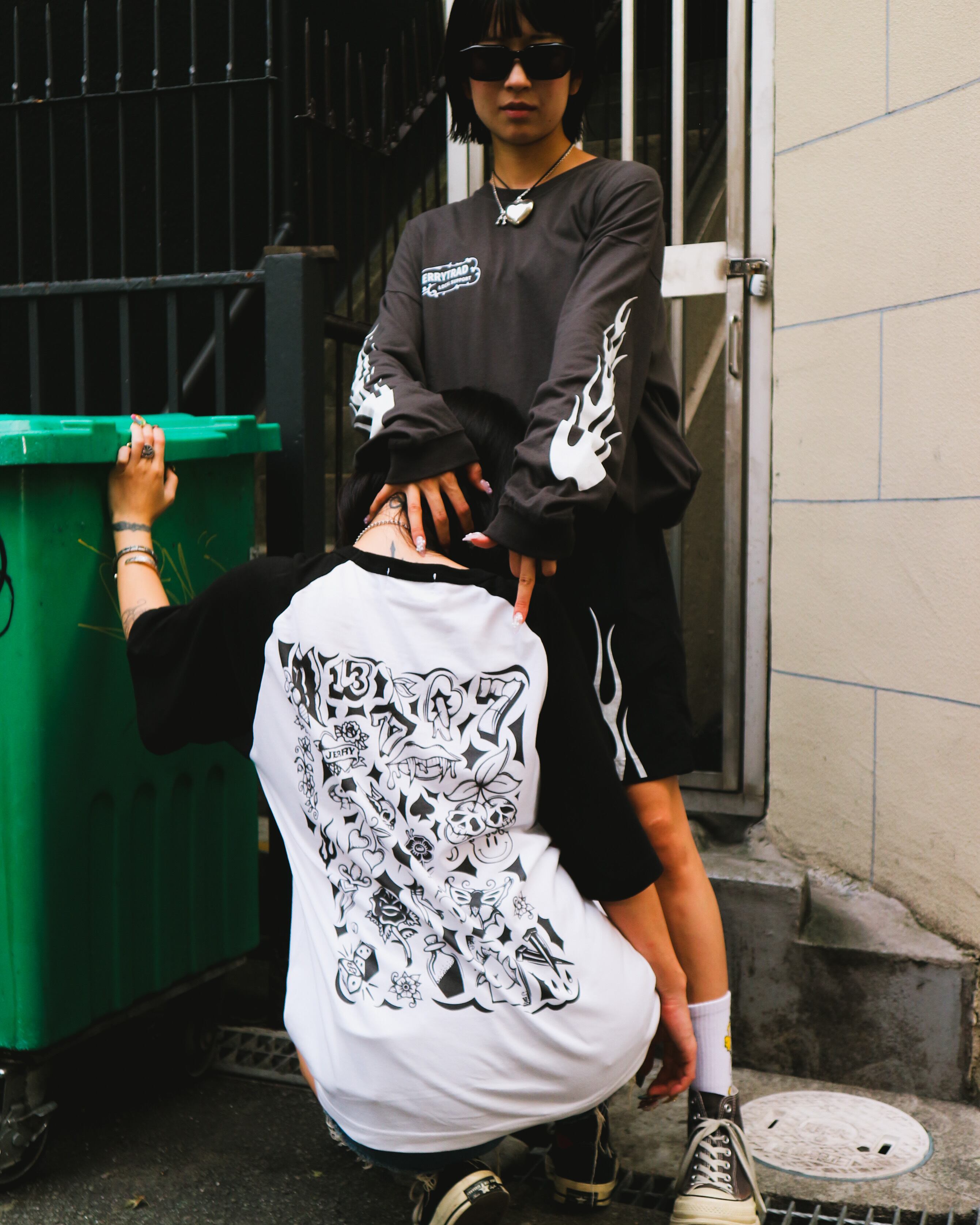 SAVAGECLUB×JERRYTRAD RAGLAN S/S TEE BLACK | JERRYTRAD