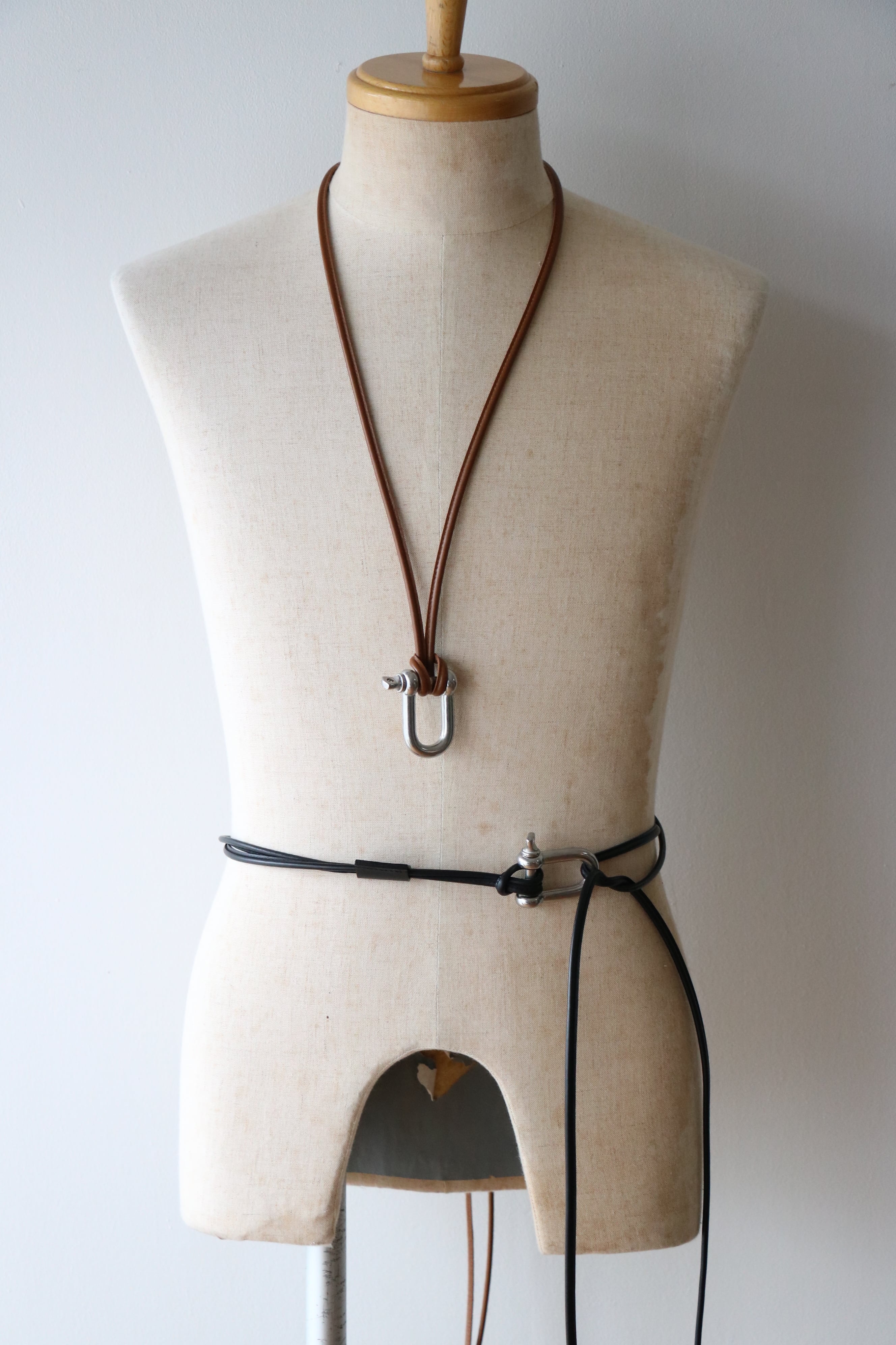Ancellm / LEATHER ROPE BELT / ANC-GD12 / アンセルム レザーロープ