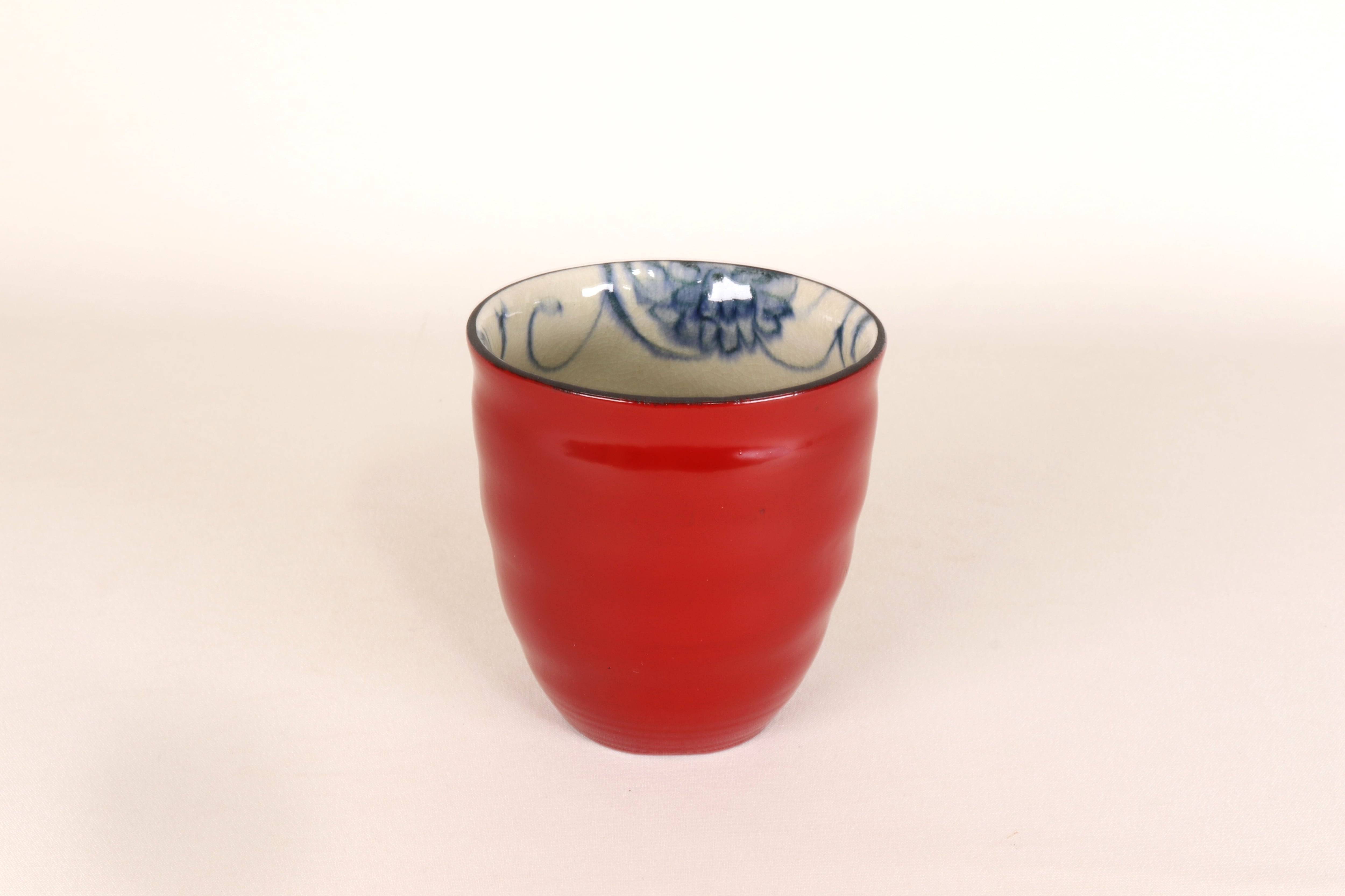 漆陶 焼酎カップ 花唐草【アウトレット】