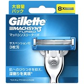 Gillette ジレット マッハシンスリーターボ 髭剃り カミソリ 男性 替刃8個入 なし 単品 8個 (x 1)
