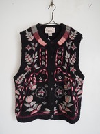 1990’s Christopher Banks Hand Embroidered Knit Vest／S