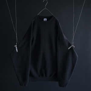 90s'  " BVD " over silhouette black color sweat pullover