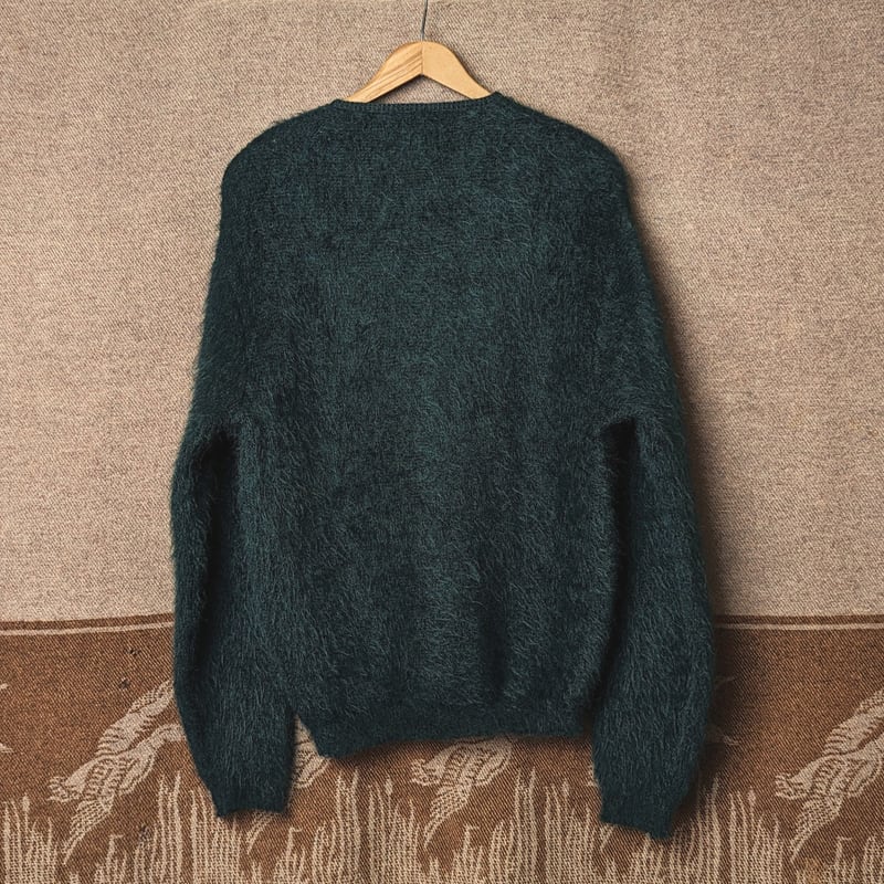 60s~ Sears TRADITIONAL COLLECTION V-Neck Green Mohair Wool 60s~ Sears TRADITIONAL COLLECTION V-Neck Green Mohair Wool