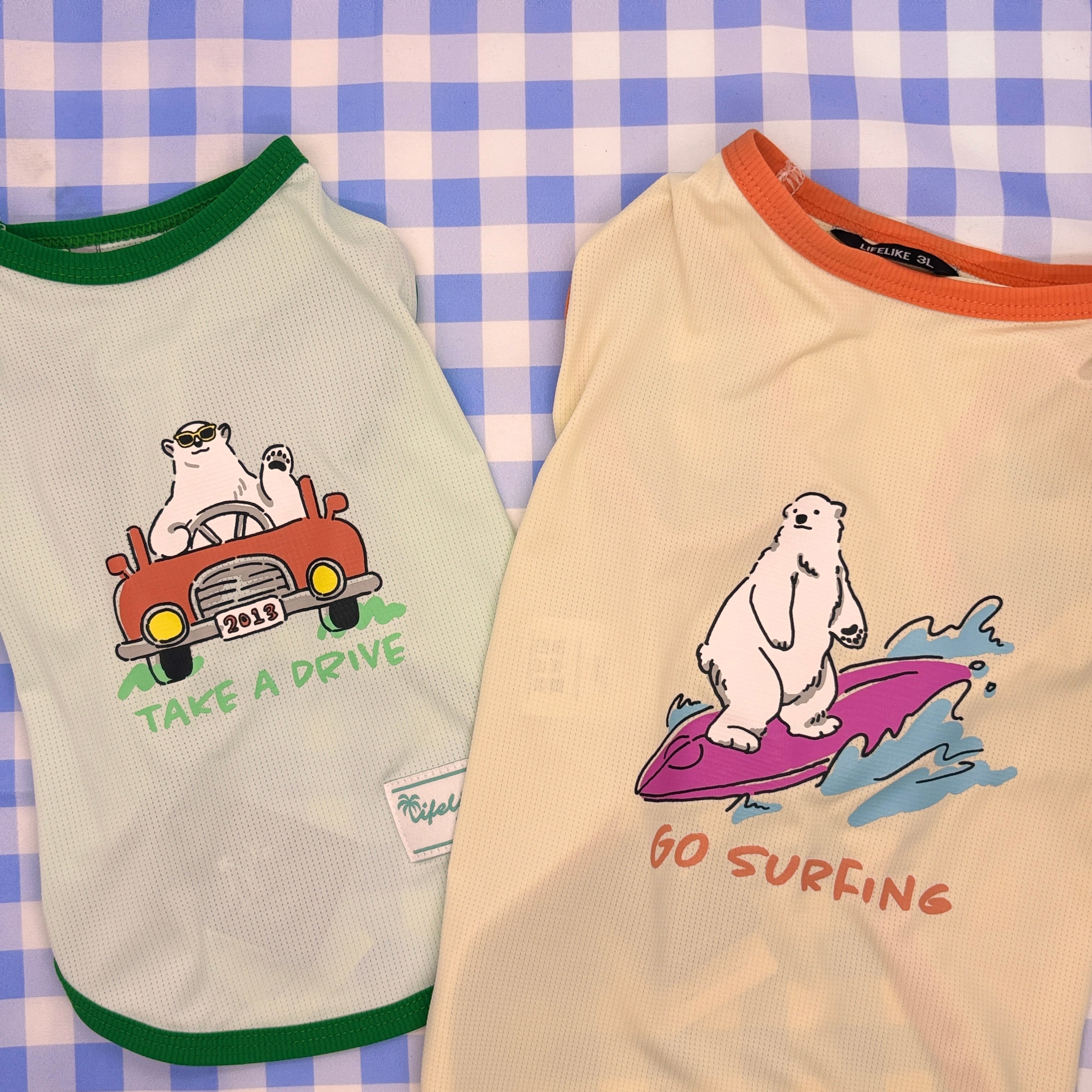 犬服　シーサイドシロクマタンク　接触冷感　 [サイズ: ５号〜]