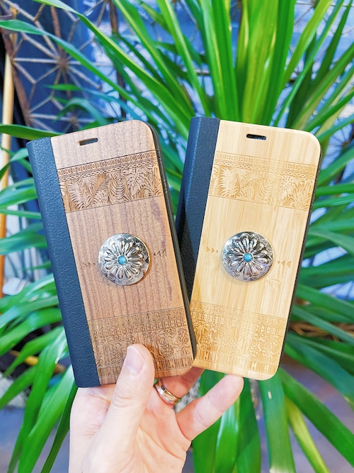 Old Hawaiian/手帳型 wood case
