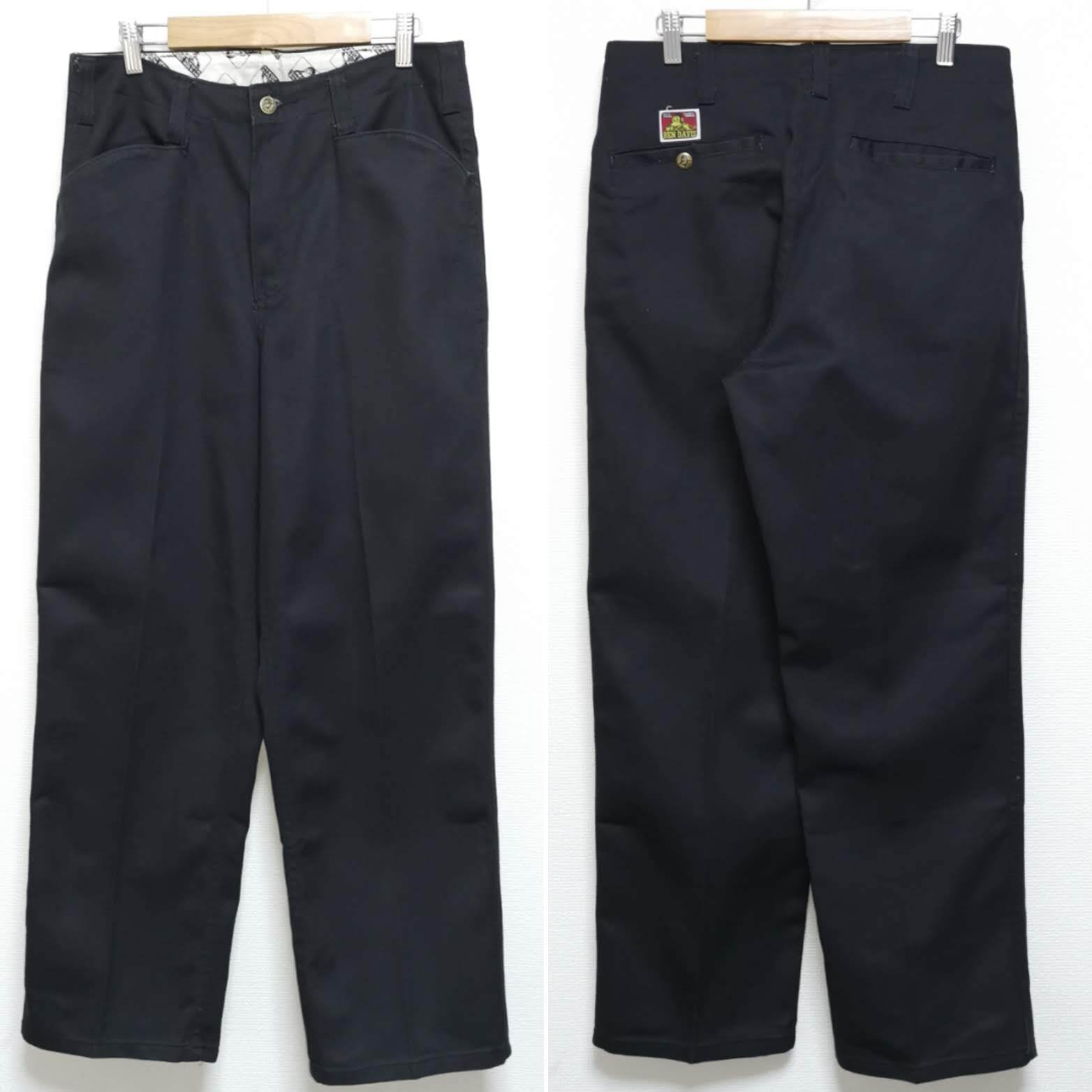 送料無料 00s W32 L31 BEN DAVIS フリスコ ワークパンツ 黒 USA 送料無料 00s W32 L31 BEN DAVIS フリスコ ワークパンツ 黒 USA