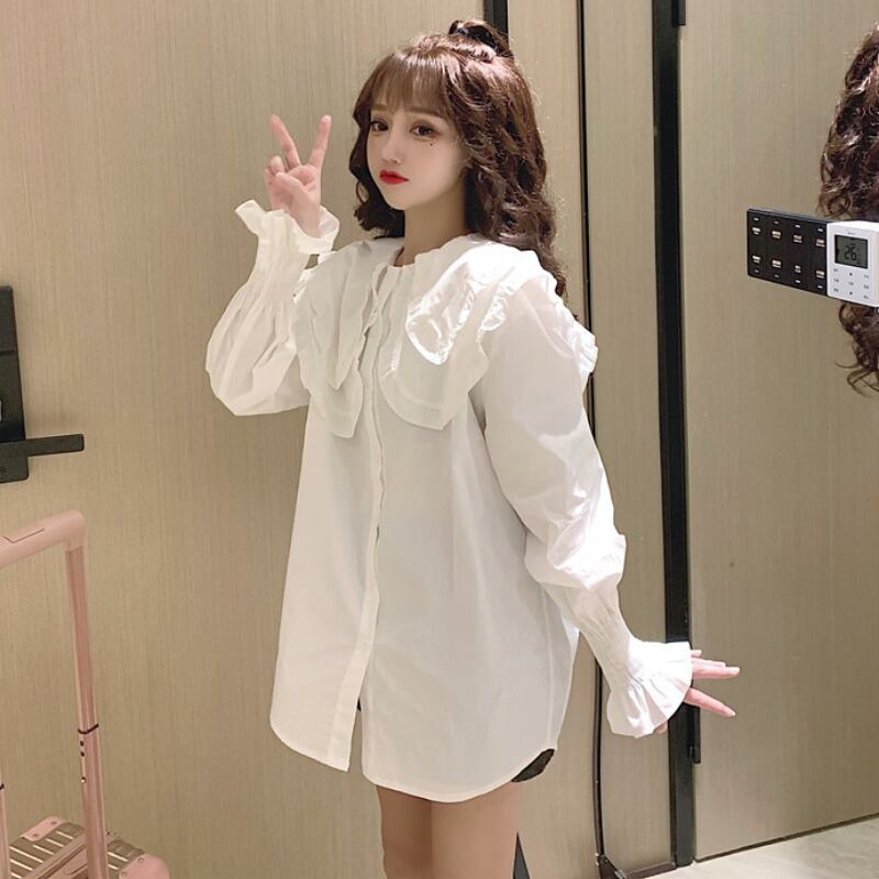 カラーシャツ スプリング ロング 春物 1号婦人94673281604