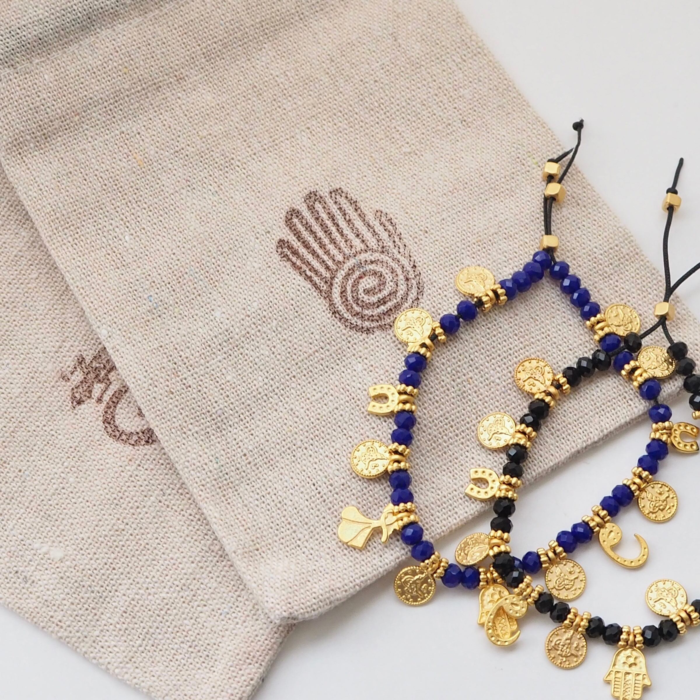 khamsa luckycharm bracelet Ⅰ ✴︎ ハムサとラッキーチャームコード