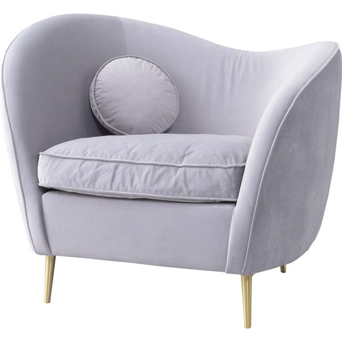 エステ ソファ1人掛 ポリエステル 木フレーム アイアン 銅メッキ ※クッション1個付