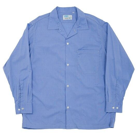 WORKERS(ワーカーズ)~Open Collar Shirt, Blue Broadcloth~