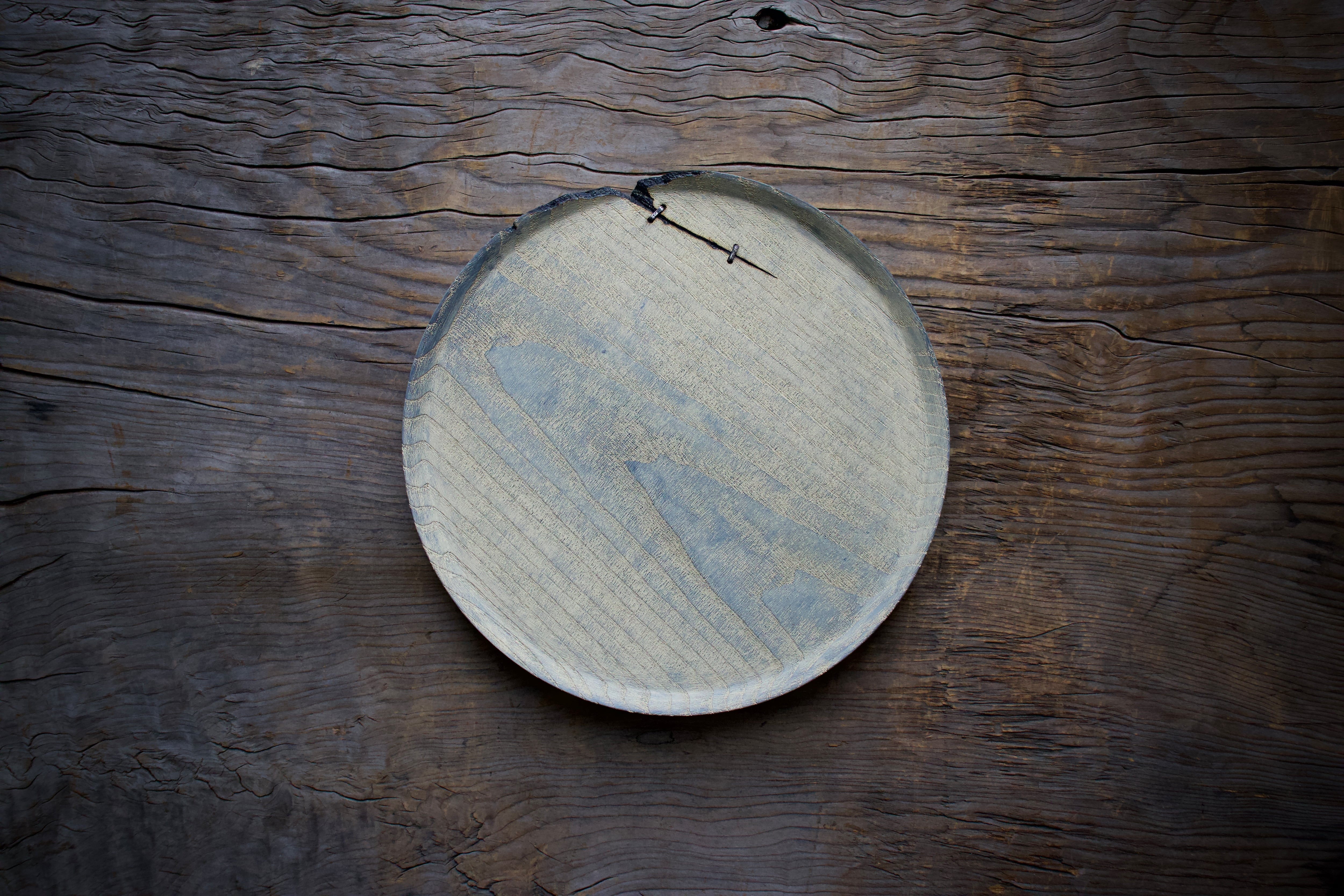 Shimoo - 浮様 丸盆 30cm, Handmade in Japan Shimoo