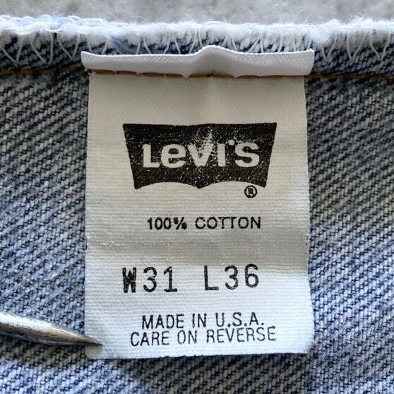 W31 L36】90's US.Levis 501 リーバイス エルパソ工場(511) ボタン裏