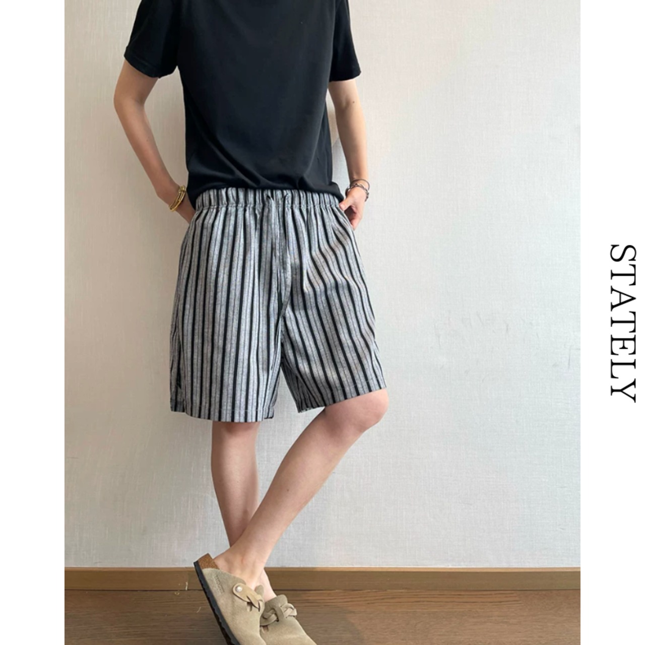 Stripe Breeze ワイドショーツ_B138・画像4