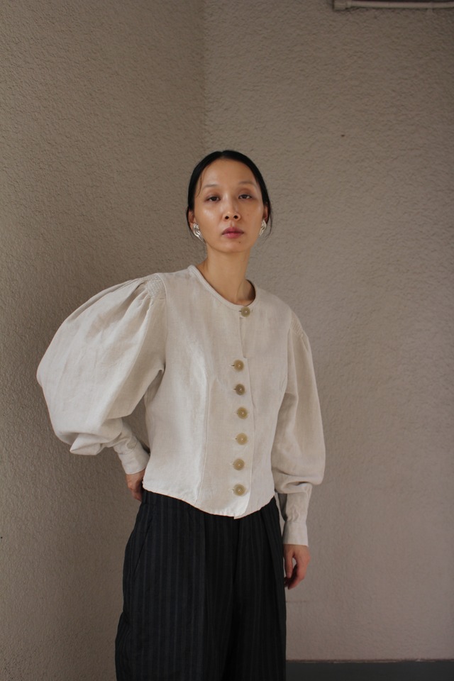 80s linen blouse