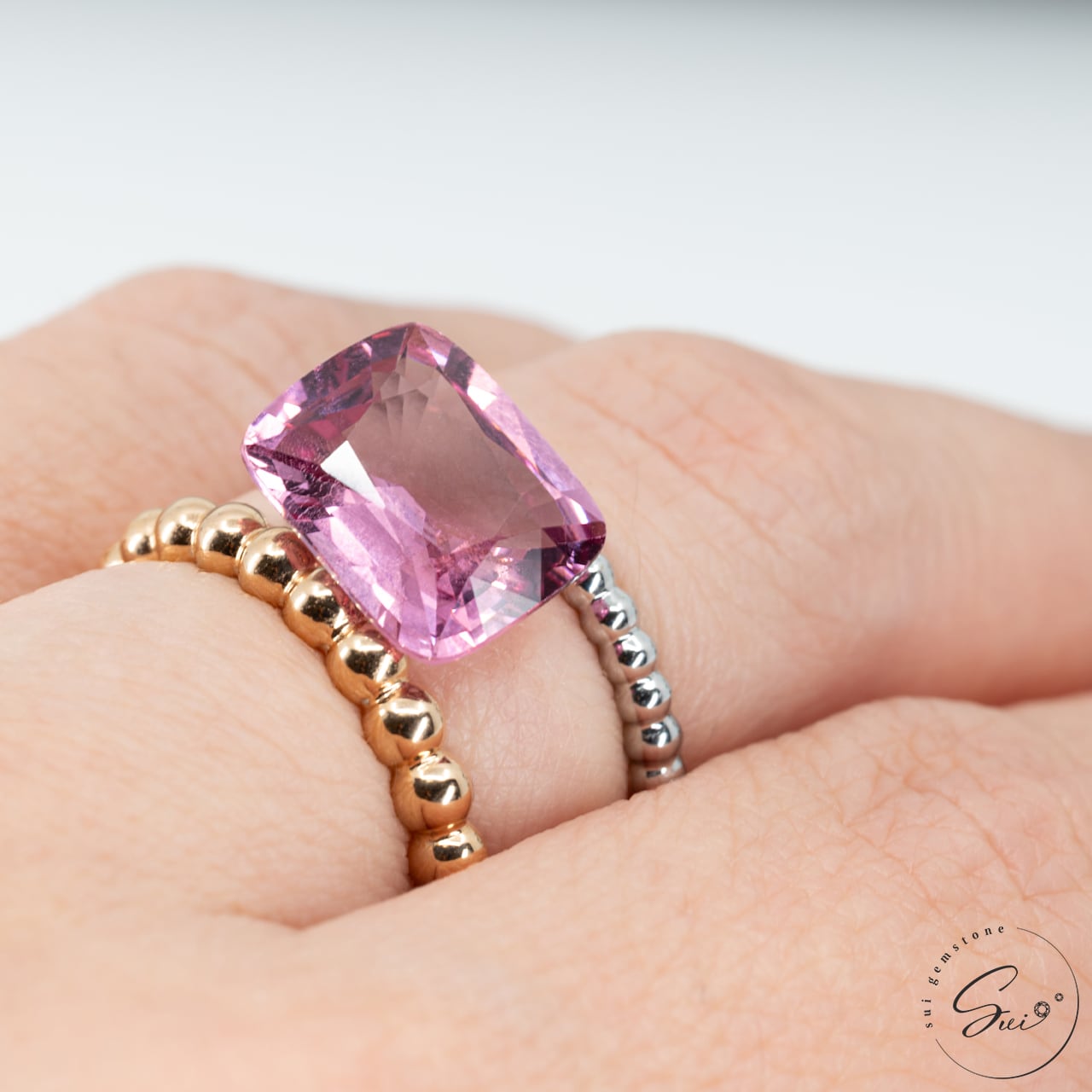 天然【非加熱】スピネル・パープリッシュピンク 4.48ct GIA鑑別書