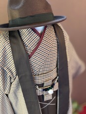 【受注製作】2022年版大正浪漫 10歳 お守り懐剣セット男の子の祝い着 羽織 袴